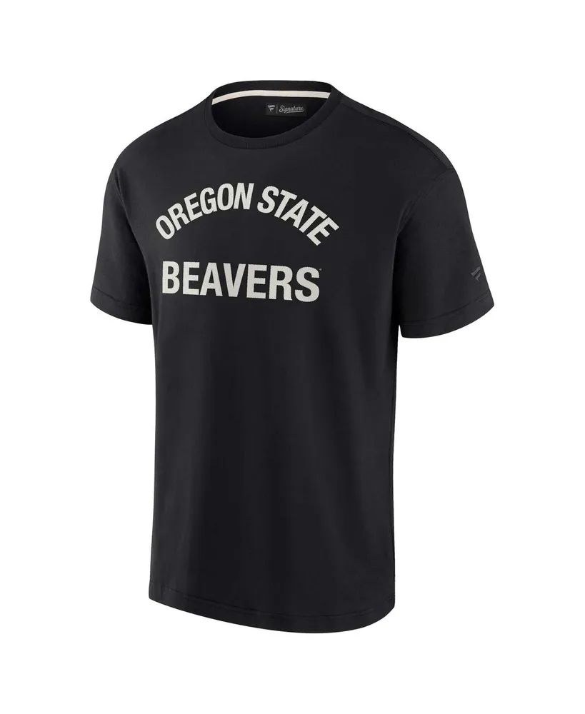 Men's and Women's Fanatics Signature Black Oregon State Beavers Super Soft Short Sleeve T-shirt