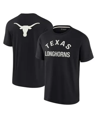 Men's and Women's Fanatics Signature Black Texas Longhorns Super Soft Short Sleeve T-shirt