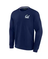 Men's and Women's Fanatics Signature Navy Cal Bears Super Soft Pullover Crew Sweatshirt