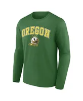 Men's Fanatics Green Oregon Ducks Campus Long Sleeve T-shirt