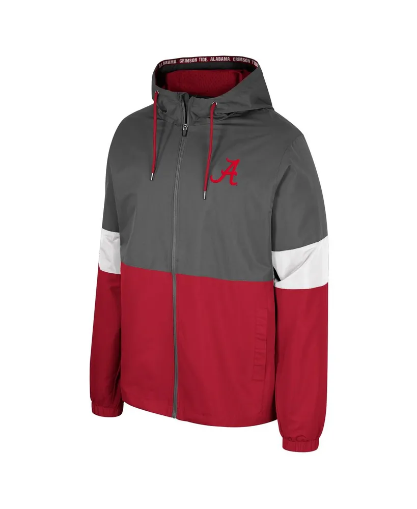 Men's Colosseum Charcoal Alabama Crimson Tide Miles Full-Zip Jacket