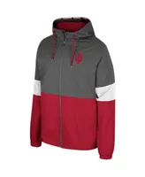 Men's Colosseum Charcoal Indiana Hoosiers Miles Full-Zip Jacket