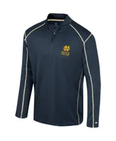 Men's Colosseum Navy Notre Dame Fighting Irish Cameron Quarter-Zip Windshirt