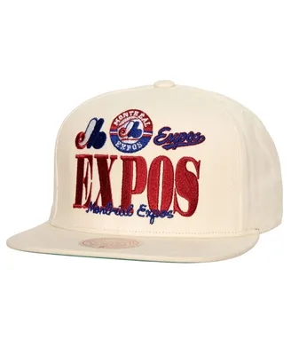 Men's Mitchell & Ness Cream Montreal Expos Reframe Retro Snapback Hat