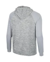 Men's Colosseum Gray Ucla Bruins Cybernetic Raglan Quarter-Zip Hooded Top