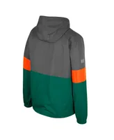 Men's Colosseum Charcoal Miami Hurricanes Miles Full-Zip Jacket