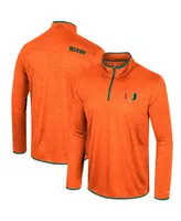 Men's Colosseum Orange Miami Hurricanes Wright Quarter-Zip Windshirt