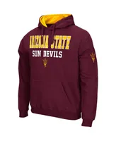 Men's Colosseum Maroon Arizona State Sun Devils Sunrise Pullover Hoodie