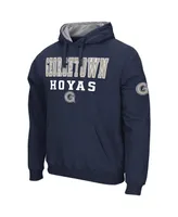 Men's Colosseum Navy Georgetown Hoyas Sunrise Pullover Hoodie