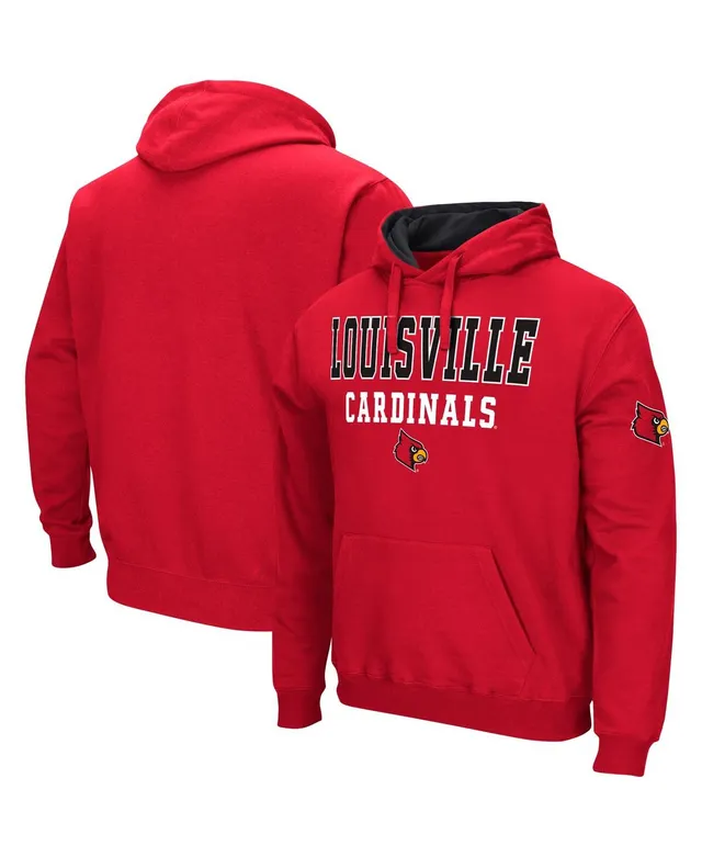 Men's Colosseum Black Louisville Cardinals Lace Up 3.0 Pullover Hoodie