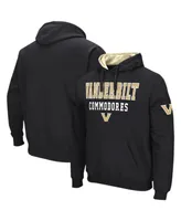 Men's Colosseum Black Vanderbilt Commodores Sunrise Pullover Hoodie