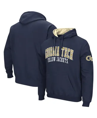 Men's Colosseum Navy Georgia Tech Yellow Jackets Double Arch Pullover Hoodie