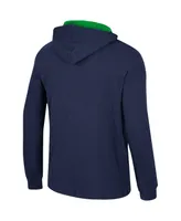 Men's Colosseum Navy Notre Dame Fighting Irish Affirmative Thermal Hoodie Long Sleeve T-shirt