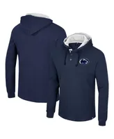 Men's Colosseum Navy Penn State Nittany Lions Affirmative Thermal Hoodie Long Sleeve T-shirt