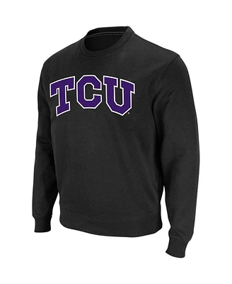 Colosseum Men's Tcu Horned Frogs Arch & Logo Crew Neck Sweatshirt