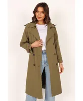 Petal and Pup Womens Trina Button Front Trench Coat