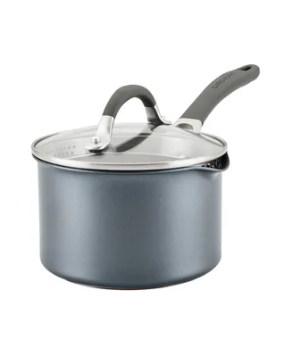 Circulon A1 Series with ScratchDefense Technology Aluminum -Quart Nonstick Induction Straining Sauce Pan with Lid