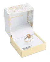 Charter Club Gold-Tone Pave & Color Cubic Zirconia Rectangle Halo Ring, Created for Macy's