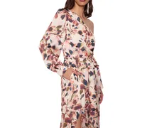 Lost + Wander Women's Thea Floral-Print One-Shoulder Maxi Dress