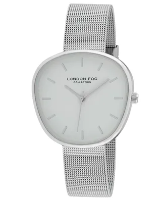 London Fog Women's Quartz Bath Silver-Tone Alloy Strap Watch 36mm