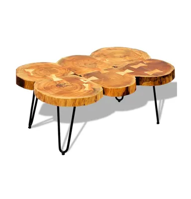 Coffee Table 13.8" Trunks Solid Sheesham Wood