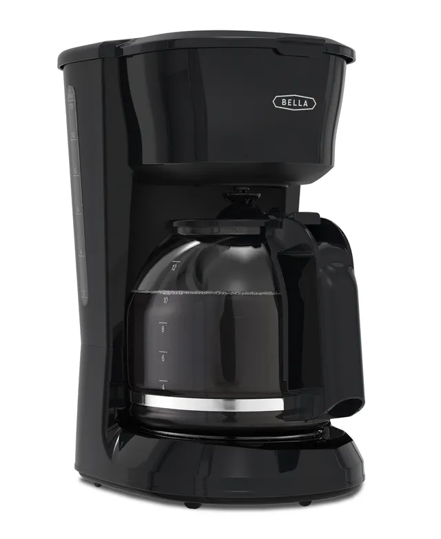 Bella 12-Cup Glass-Carafe Black Drip Coffee Maker - Black