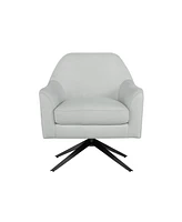 Lifestyle Solutions 29.1" Velvet Gunnar Swivel Accent Chair