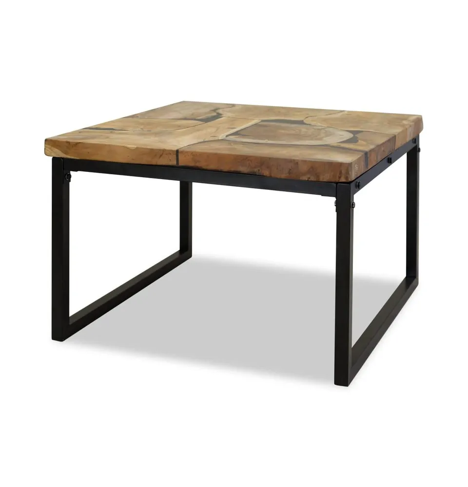 Coffee Table Teak Resin 23.6"x23.6"x15.7