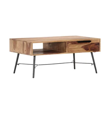 Coffee Table 34.6"x21.7"x15.7" Solid Sheesham Wood