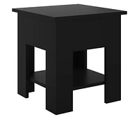 Coffee Table Black 15.7"x15.7"x16.5" Engineered Wood