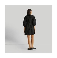 Shirt Dress with Balloon Sleeves