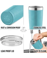 Zulay Kitchen 20oz Stainless Steel Tumbler With Lid and Straw - Sweat-Free Travel Coffee Mug Cups