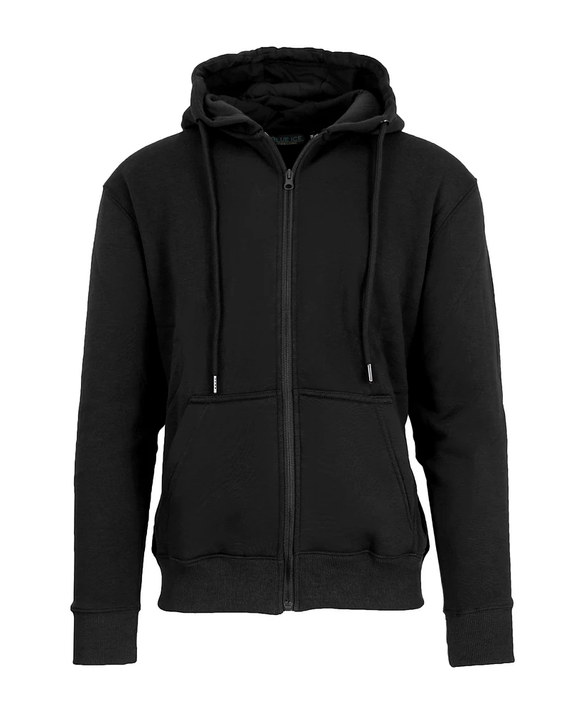 Blue Ice Men's Fleece-Lined Full-Zip Hoodie