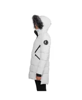 Pajar Women's Iclyn Featherless Puffer with Detachable Hood and Faux Fur Trim