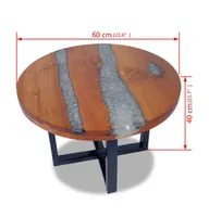 Coffee Table Teak Resin 23.6"