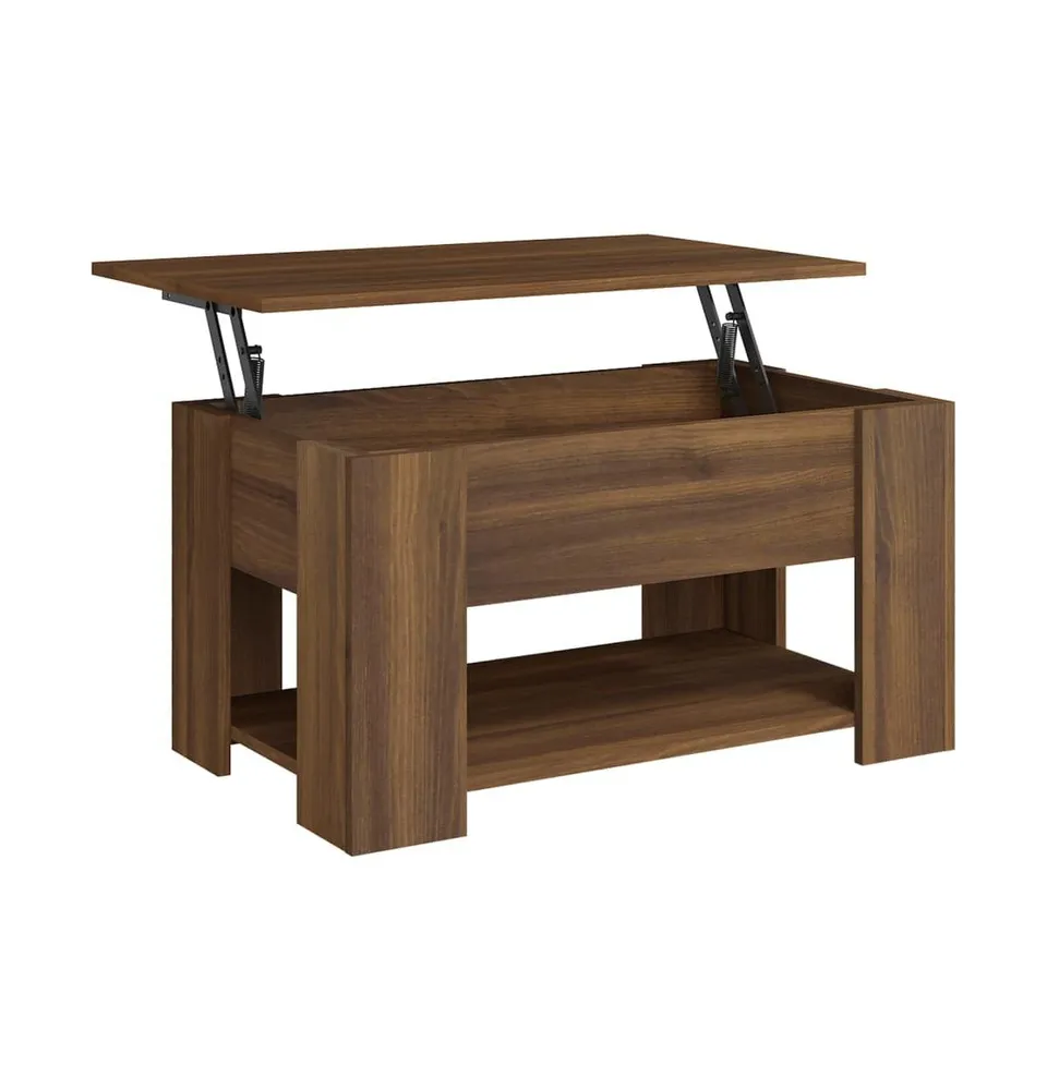 Coffee Table Brown Oak 31.1"x19.3"x16.1" Engineered Wood