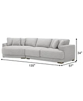 Closeout! Vasher 135" 2-Pc. Fabric Sectional with Cuddler, Created for Macy's