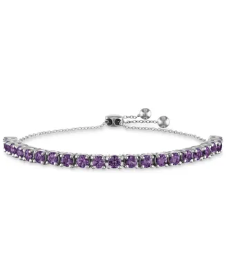 Amethyst Curved Bar Bolo Bracelet (4-1/5 ct. t.w.) Sterling Silver (Also Citrine, Blue Topaz, Peridot, & Garnet)