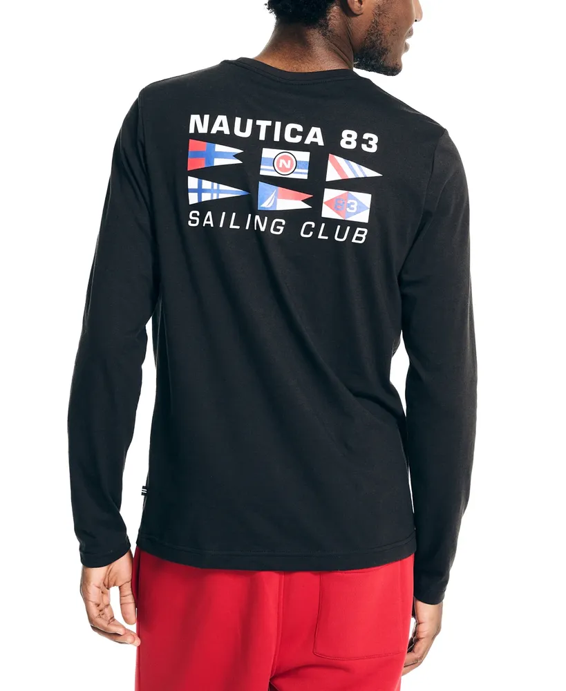 Nautica Men's Classic-Fit Logo Graphic Long-Sleeve T-Shirt