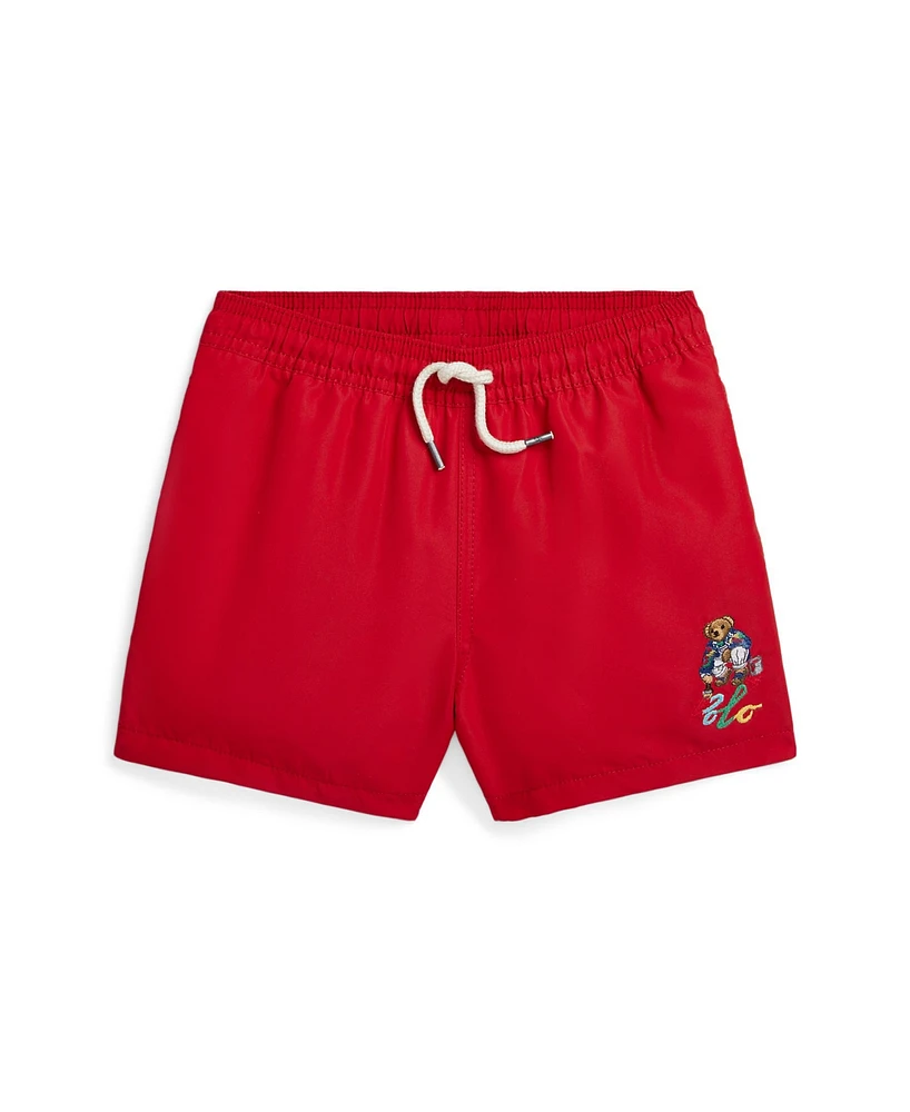 Polo Ralph Lauren Toddler and Little Boys Traveler Bear Swim Trunk