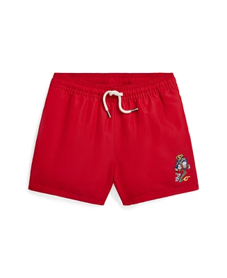 Polo Ralph Lauren Toddler and Little Boys Traveler Bear Swim Trunk