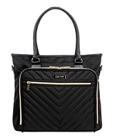 Chelsea Softside Chevron Expandable 2pc 20" Carry-On Luggage + Matching 15" Laptop Tote Set
