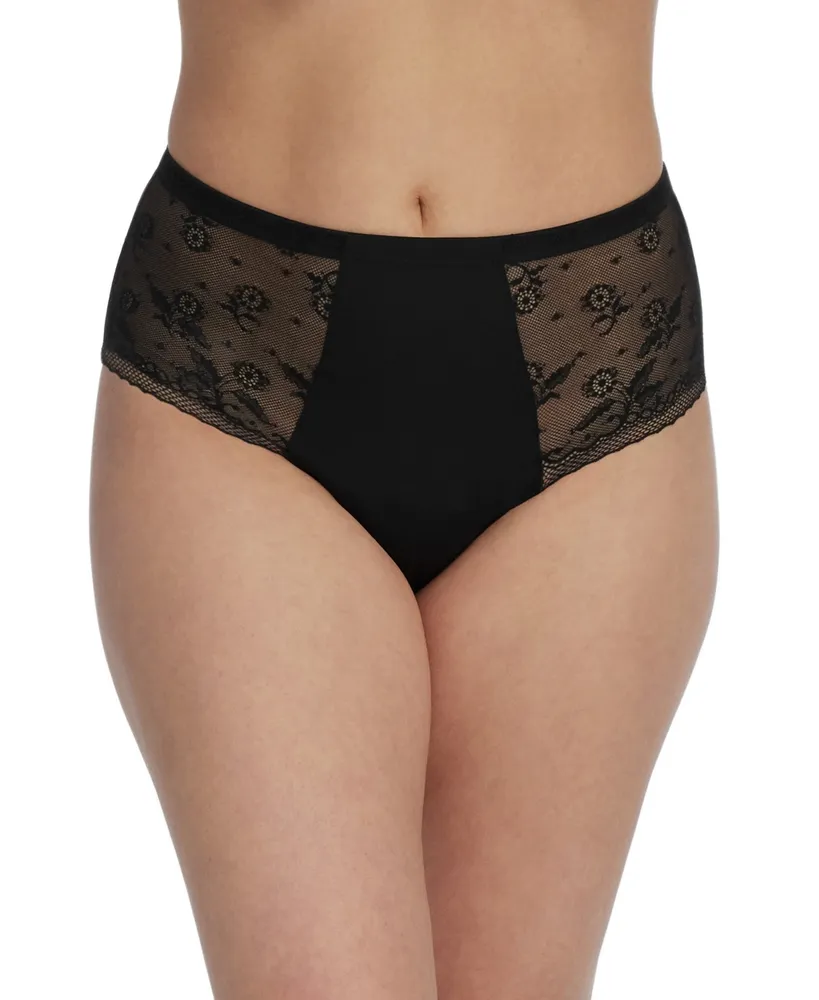Mid-Rise Sheer Lace Cheeky Panty
