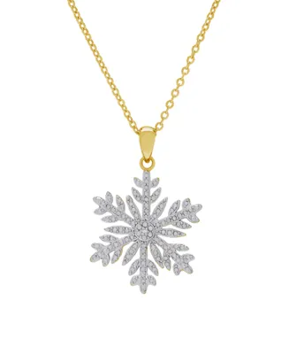 Macy's Diamond Accent Snowflake Pendant Necklace