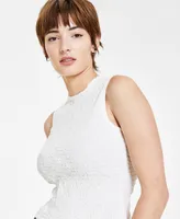 Bar Iii Women's Textured Sleeveless Top, Created for Macy's