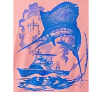 Guy Harvey Men's Sketchy Sail Graphic Performance Hoodie