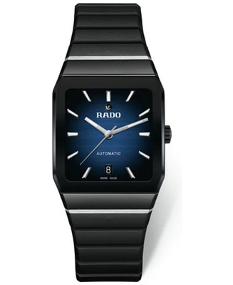 Rado Unisex Swiss Automatic Anatom Black Rubber Strap Watch 33mm