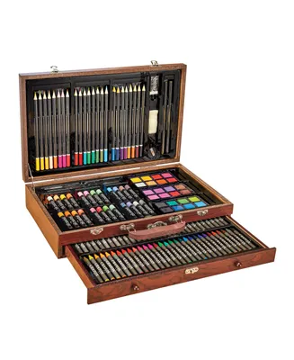 140 Piece Art Set with Wooden Carrying Case - Assorted Pre