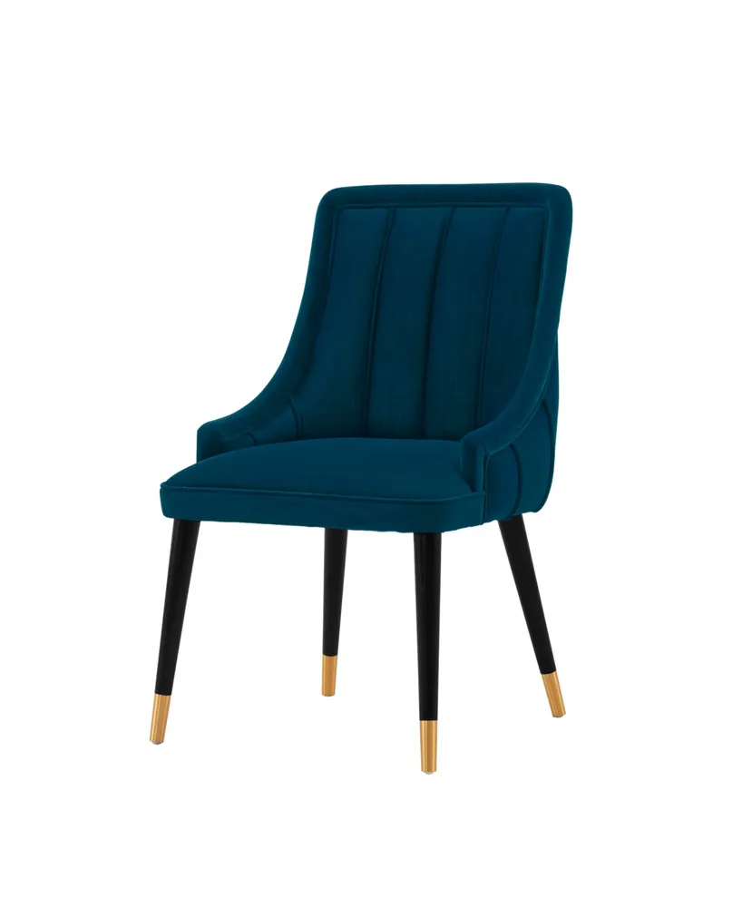 Manhattan Comfort Eda 22.83" Velvet Upholstered Dining Chair