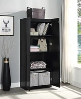 Manhattan Comfort Hopkins 29.6" Medium Density Fibreboard 4-Shelf Storage Closet